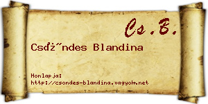 Csöndes Blandina névjegykártya